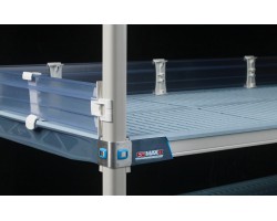 MetroMax MXLS18-4P Solid Clear Stackable Shelf Ledges