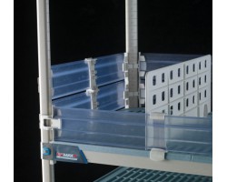 MetroMax MXLS18-4P Solid Clear Stackable Shelf Ledges