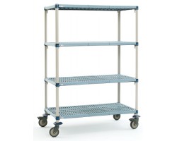 MetroMax Q 4-Shelf Industrial Plastic Mobile Cart - Q356BG3 
