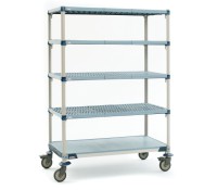 MetroMax Q 5-Shelf Industrial Plastic Mobile Cart