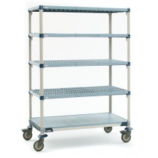 MetroMax Q 5-Shelf Industrial Plastic Mobile Cart - 5Q337EG3 MetroMax Q 5-Shelf Industrial Plastic Mobile Cart - 5Q337EG3