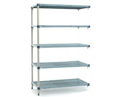 MetroMax-Q 5-Shelf Open Grid Plastic Shelving Unit - 5AQ577G3