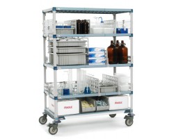 MetroMax Q 4-Shelf Industrial Plastic Mobile Cart - Q356BG3 