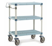MetroMax Q 3-Shelf Industrial Polymer Utility Cart