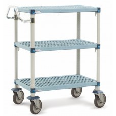 MetroMax - 3-Shelf Plastic Mobile Lab Utility Cart - MQUC1830G-35 MetroMax - 3-Shelf Plastic Mobile Lab Utility Cart - MQUC1830G-35