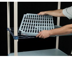 MetroMax-Q 5-Shelf Open Grid Plastic Shelving Unit - 5Q317G3