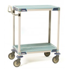 MetroMax - 2-Shelf Plastic Mobile Lab Utility Cart - MQUC1830G-25 MetroMax - 2-Shelf Plastic Mobile Lab Utility Cart - MQUC1830G-25
