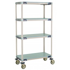 Metro X1830EFX3 MetroMax 4-Shelf Solid Grid Plastic Cart Metro X1830EFX3 MetroMax 4-Shelf Solid Grid Plastic Cart