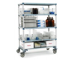 MetroMax I 4-Shelf Open Grid Plastic Shelves Cart - X1830EGX3