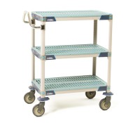 MetroMax i 3-Shelf Corrosion Resistant Plastic Lab Utility Cart