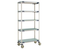 MetroMax I 5-Shelf Polymer Open-Closed Shelves Industrial Cart