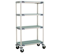MetroMax-i Open Grid 4-Shelf Polymer Stock Room Cart