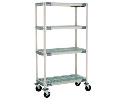 MetroMax I 4-Shelf Open Grid Plastic Shelves Cart - X336BGX3