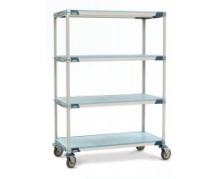 MetroMax 4-Shelf Solid Grid Plastic Cart - X566EFX3