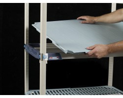 MetroMax 4-Shelf Solid Grid Plastic Cart - X566EFX3