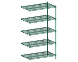 Metroseal 5-Shelf Corrosion Resistant Wire Shelving Unit - 5AN537K3
