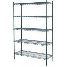 Metroseal 4-Shelf Corrosion Resistant Wire Shelving Unit - 5N317K3 Metroseal 4-Shelf Corrosion Resistant Wire Shelving Unit - 5N317K3