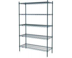 Metroseal 4-Shelf Corrosion Resistant Wire Shelving Unit - 5N317K3