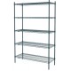 Metroseal 4-Shelf Corrosion Resistant Wire Shelving Unit - 5N327K3