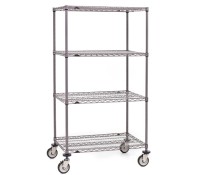 Metroseal-4 Gray Super Erecta Industrial Wire Shelf Cart