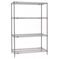Metro 4-Shelf Super Erecta Metroseal Gray Shelving - 182463NK4 Metro 4-Shelf Super Erecta Metroseal Gray Shelving - 182463NK4