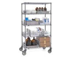 Metroseal-4 Super Erecta Industrial Wire Shelf Cart - 2454NK4-5MP