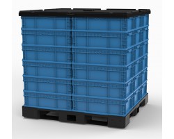 Monoflo NSO2422-11 Straight Wall Plastic Container | 24x22x11 Durable Stackable Tote