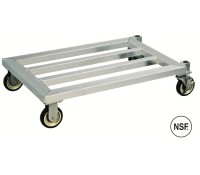 New Age Industrial Mobile Aluminum Dunnage Shelf | Heavy-Duty Rolling Storage