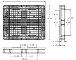 Orbis Rackable 40 X 48 RACKOCELL 1-Piece Plastic Pallet
