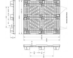 Orbis Nestable 45x48-BR MI CISF LP Plastic Pallets 