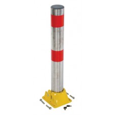 Vestil PARK-P-108-FD-SS Fold Down Stainless Steel Bollard with Lock | 33-1/2 in High x 4-1/4 in OD Vestil PARK-P-108-FD-SS Fold Down Stainless Steel Bollard with Lock | 33-1/2 in High x 4-1/4 in OD