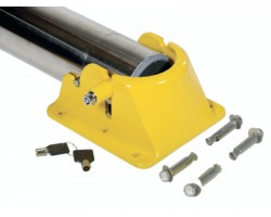 Vestil PARK-P-108-FD-SS Fold Down Stainless Steel Bollard with Lock | 33-1/2 in High x 4-1/4 in OD