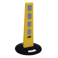 Vestil PBOL-24 Lightweight Portable Plastic Bollard with Weighted Rubber Base and Reflectors | 23 Inch High Vestil PBOL-24 Lightweight Portable Plastic Bollard with Weighted Rubber Base and Reflectors | 23 Inch High