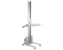 Vestil DC Powered Aluminum Quick Lift with 125 lb Capacity and 72 in Lift | PEL-100A-D3