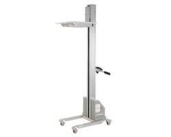 Vestil DC Powered Aluminum Quick Lift with 125 lb Capacity and 72 in Lift | PEL-100A-D3