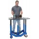 Vestil PT12-40 Low Profile Hydraulic Post Table with 4,000 lb Capacity | Foot Pump Lift