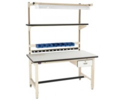 ProLine HD483030PL White Plastic Laminate Top Workbench 