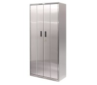 Pucel 304 Stainless Bi-Fold Door Cabinet