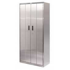 Pucel Stainless Steel Bi-Fold Door Cabinet - BDSC-SS-3678-18 Pucel Stainless Steel Bi-Fold Door Cabinet - BDSC-SS-3678-18