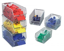 Quantum Wire Mesh Small Part Storage Bins - QMB570C