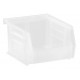 Quantum Ultra Stack Small Part Bin QUS210CLCS – Clear Storage Bin with Label Slot