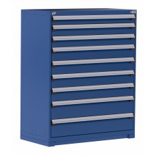 Rousseau R5AHE-5853 9-Drawer Heavy-Duty Stationary Modular Storage Cabinet – 48″W × 24″D × 60″H Industrial Tool & Parts Organizer Rousseau R5AHE-5853 9-Drawer Heavy-Duty Stationary Modular Storage Cabinet – 48″W × 24″D × 60″H Industrial Tool & Parts Organizer