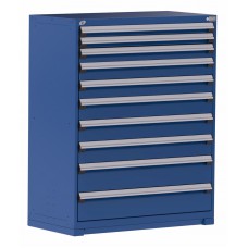 Rousseau R5AHE-5867 10-Drawer Stationary Modular Storage Cabinet – Heavy-Duty Industrial Drawer Cabinet for Tools, Parts & Maintenance Storage Rousseau R5AHE-5867 10-Drawer Stationary Modular Storage Cabinet – Heavy-Duty Industrial Drawer Cabinet for Tools, Parts & Maintenance Storage
