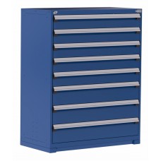 Rousseau R5AHG-5813 9-Drawer Heavy-Duty Stationary Modular Storage Cabinet – 48″W × 27″D × 60″H Industrial Tool & Parts Organizer