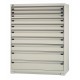 Rousseau R5AHG-5817 10-Drawer Stationary Modular Storage Cabinet – Heavy-Duty Industrial Drawer System for Tool & Parts Organization
