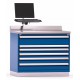 Rousseau 6-Drawer Stationary Modular Storage Cabinet R5XHG-1056