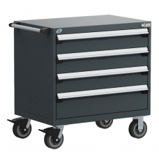 Rousseau 4-Drawer Modular Tool Cart with Locking Drawers and Heavy-Duty Storage Rousseau 4-Drawer Modular Tool Cart with Locking Drawers and Heavy-Duty Storage