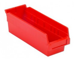 LEWISBins SB124-4 Hopper Front Plastic Shelf Bins - 12 per Carton