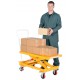 Vestil SCSC-400-2032 Self-Elevating Cart with 400 lb Capacity |20" x 32" Platform | Self-Leveling Height
