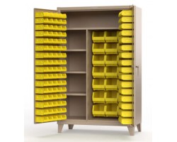 Strong Hold Part Bin Steel Storage Cabinet - 46-BSCW-241-3WLR